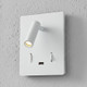 White Bedside Wall Light With Adjustable Light and Switch White Bedside Wall Light With Adjustable Light and Switch